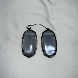 Kendra Scott gunmetal and slate gray Danielle earrings